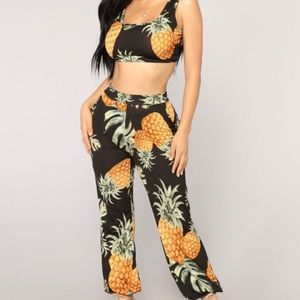 Fashion Nova- Pineapple of my Eye Two Piece Set